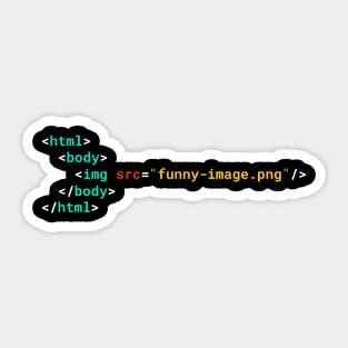 HTML Funny Shirt Sticker